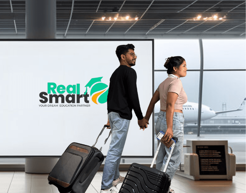 Students traveling abroad through Real Smart Global education consultancy